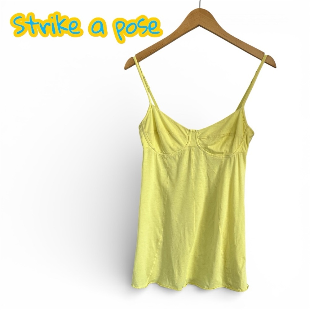 Wilfred Lemon Bustier-Style Spaghetti Strap Tank Top Medium